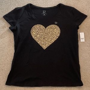 size XL, bust up to 44” inches, heart of gold sequin shirt, new condition